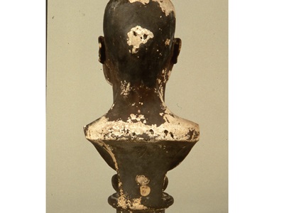 Restauració del bust de Taha Tahala (Col·lecció Darder). Abans i després de restaurar.-2