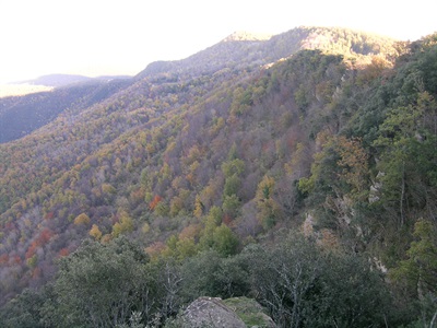 Fagedes de la Serra de Portelles vistes des de Golany (Rocacorba).