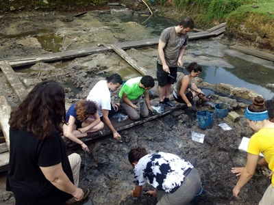 Treballs d'excavació a la Draga l'any 2016